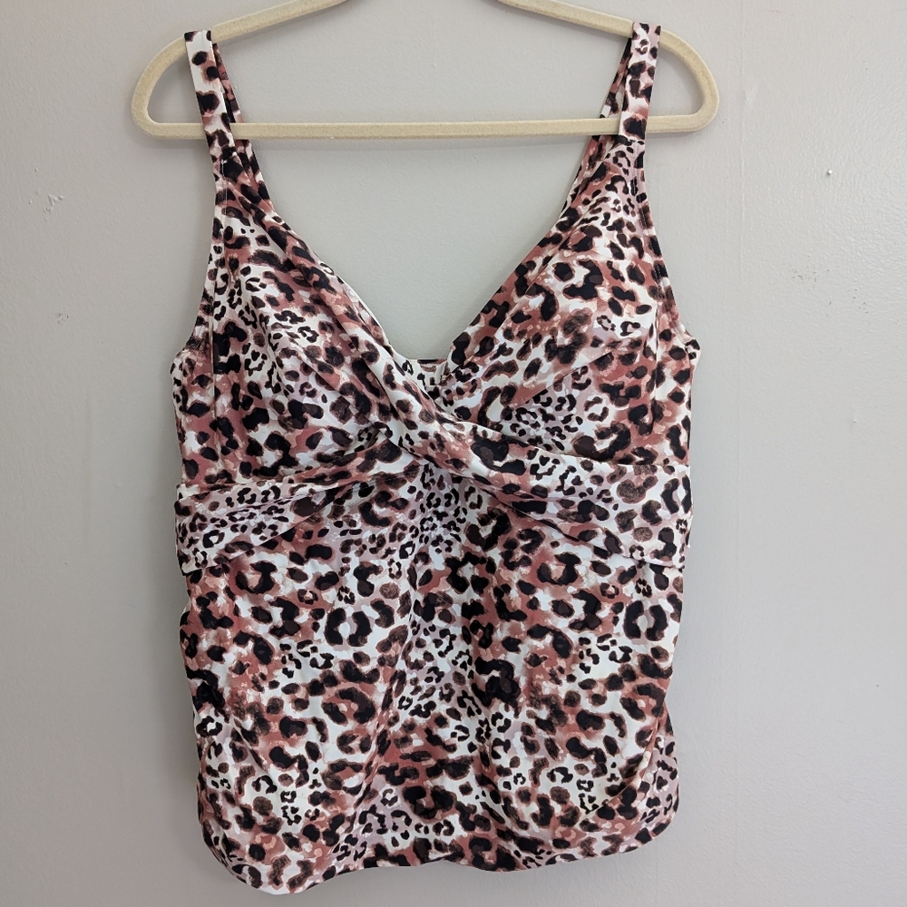 Time and Tru leopard print tankini